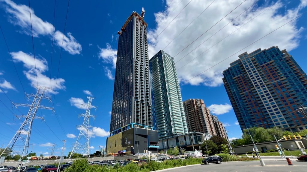 Photo of construction, Kipling Station Condos, 5251 Dundas Street West