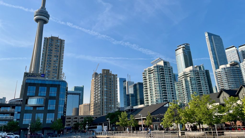 Photo of downtown Toronto condos and the CN Tower.