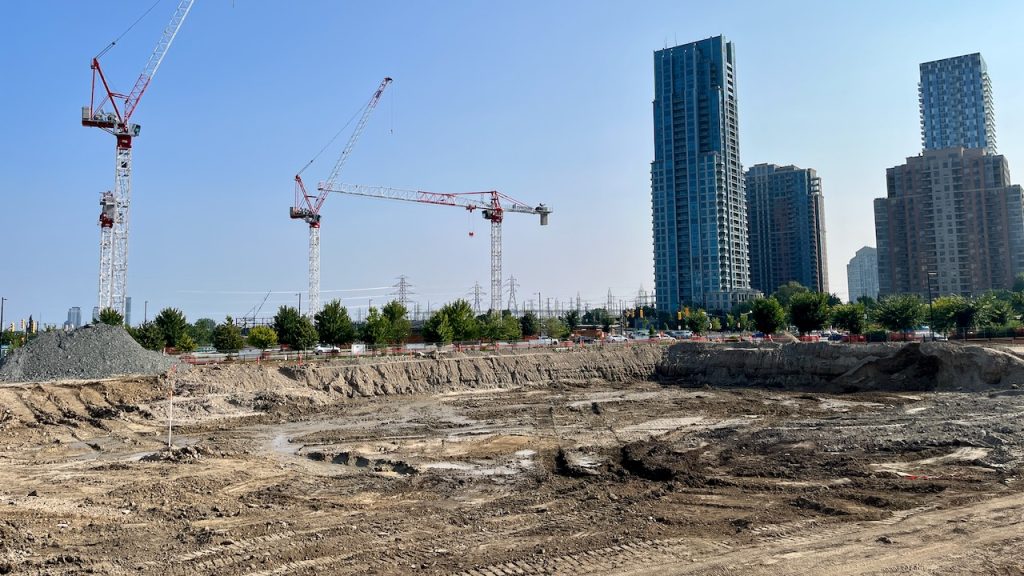 Construction at Bloor Street West and Kipling in Etobicoke, Summer of 2024.